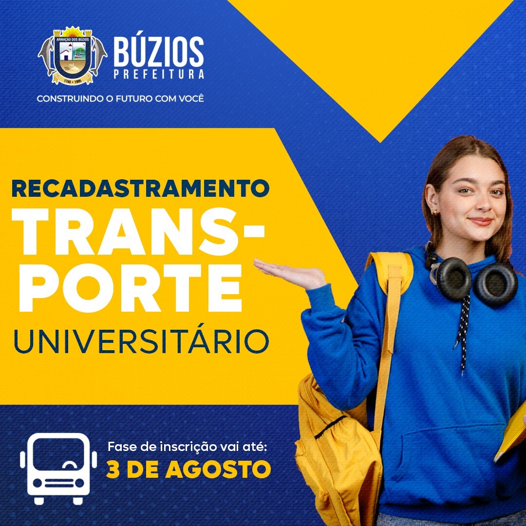 Transporte Universitário: usuários do benefício têm até dia 3 de agosto para recadastramento
