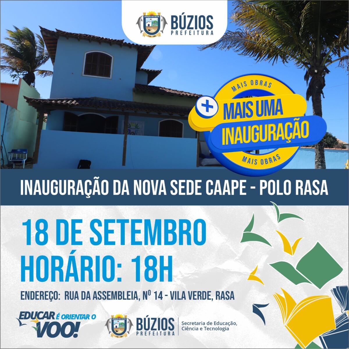 CAAPE-Rasa será inaugurado em 18 de setembro