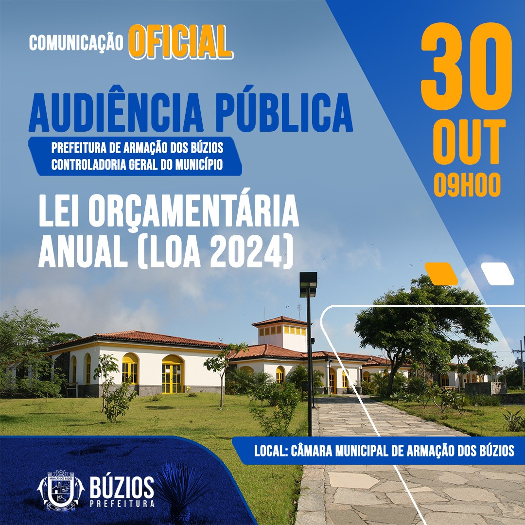 Prefeitura de Búzios promove Audiência Pública para receber propostas da Lei Orçamentária Anual 2024