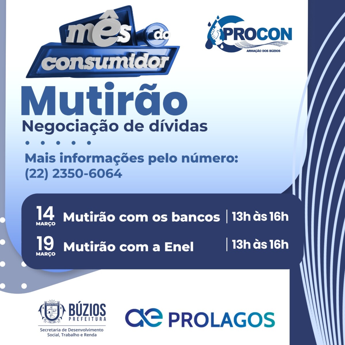 Procon de Búzios realiza mutirão de negociação de dívidas junto às instituições bancárias
